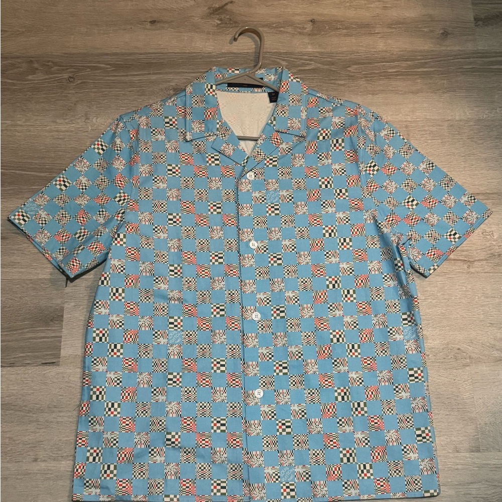 Louis Vuitton Multicolor Checkered Button Down Shirt